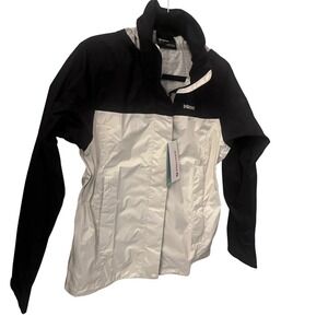 Marmot NWT Women's PreCip Eco Waterproof Jacket. Black/White Size S